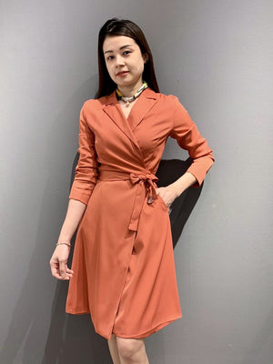 UH0541 - Terracotta Wrap Dress